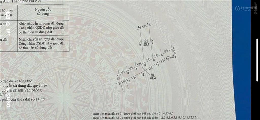 Bán 1 lô đất 3.650 tỷ. anh em nhanh lên mua ngay kèo hết cơ hội  đất xóm mít, cổ loa