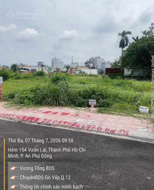 Bán rẻ hơn 300tr lô đất đường 10m 154 vườn lài