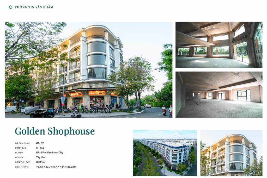 Bán nhà phố liền kề shophouse khu đô thị vạn phúc chiết khấu 25% từ cđt  0933 484 ***