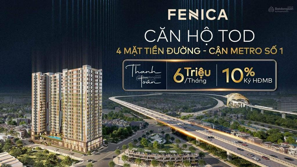 Căn hộ tod cạnh metro số 1 chỉ từ 1,79 tỷ vào nhà với 179tr  trả góp 6 triệu/tháng, tt 10% ký hđmb