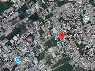 Chính chủ ra gấp lô đất nền 2 mặt tiền sát ngô chí quốc, bình chiểu, thủ đức, 55,3m2