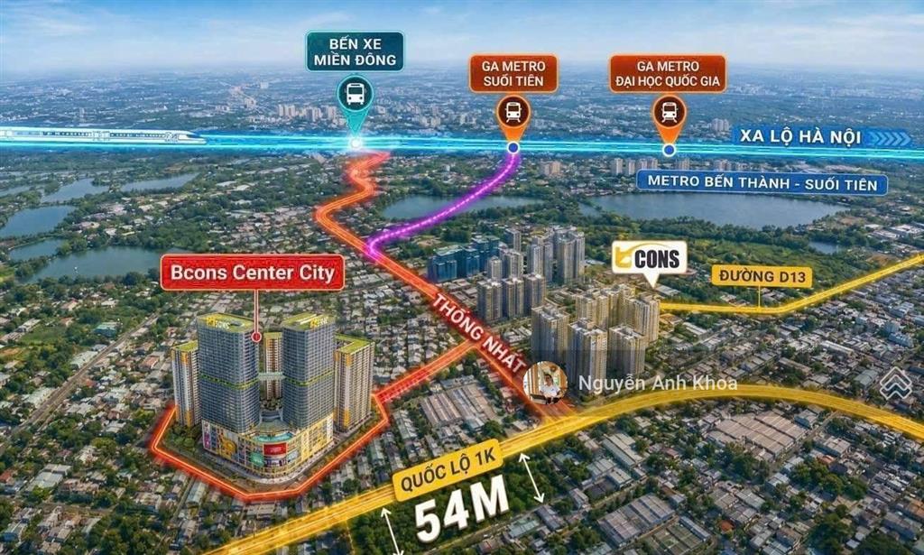Bán nhà 1 trệt 2 lầu sát metro bx miền đông mới  chung cư bcons| 4,6 tỷ