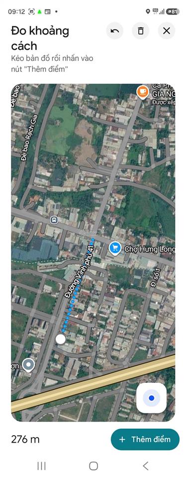Nợ ngân hàng bán gấp đất thổ cư 432m mt đường vĩnh phú 41, ngay chợ hưng long, giá 10,5 tỷ