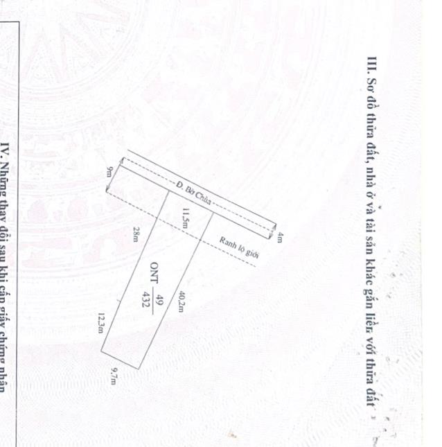 Nợ ngân hàng bán gấp đất thổ cư 432m mt đường vĩnh phú 41, ngay chợ hưng long, giá 10,5 tỷ