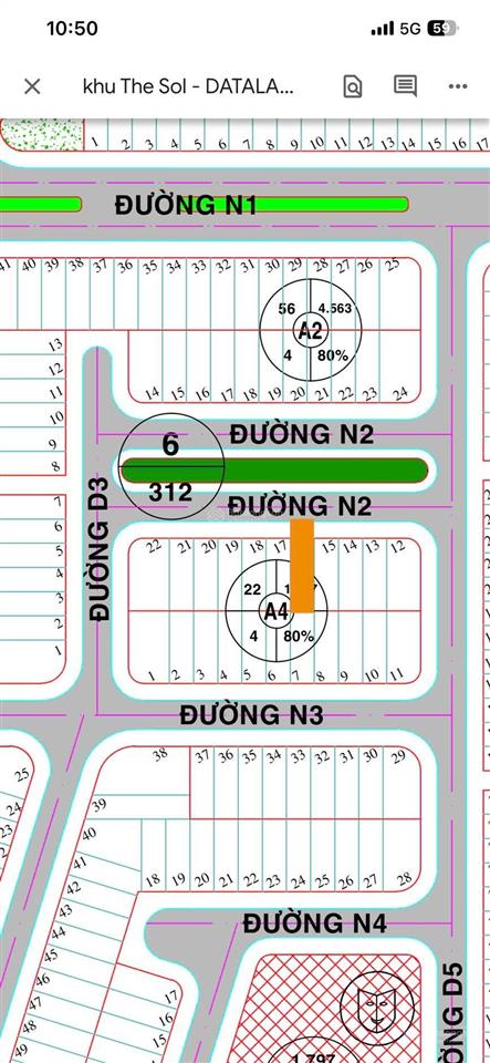 Cần bán nhanh đất sổ hồng riêng kdc the sol city, giá 2,2 tỷ