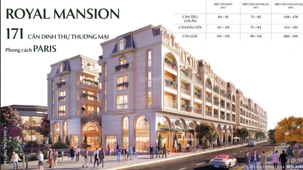 Chuyển nhượng căn dinh thự 2 mặt tiền royal mansion  ngã 6 bắc giang