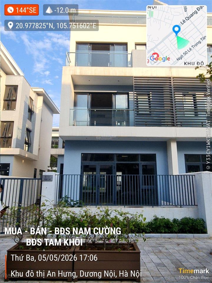 Bán biệt thự an quý  tập đoàn nam cường  dãy có đường đi bộ sau nhà  diện tích 198m2  giá 48 tỷ