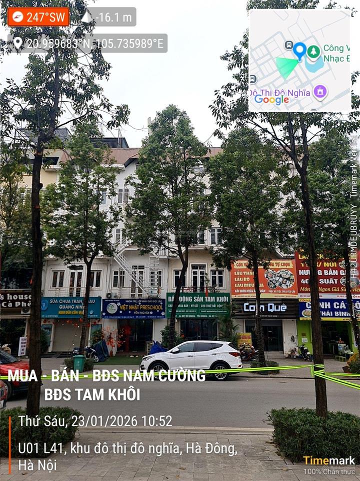 Liền kề đô nghĩa view hồ cây đàn  đường 30m (vỉa hè 10m) hoàn thiện thang máy  giá 21,8 tỷ