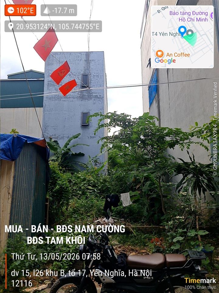 Bán đất dịch vụ khu b yên nghĩa  mặt tiền 4,8m  giá 10 tỷ