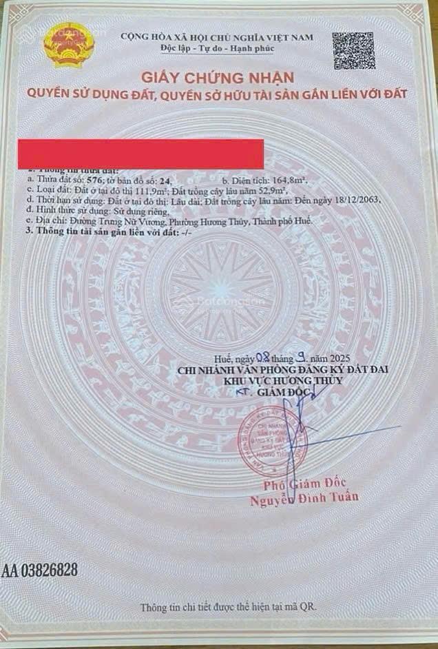 Hãy mua ngay đất nền mặt tiền đường 26m bờ nam tp huế 165m2 chỉ 1,8 tỷ