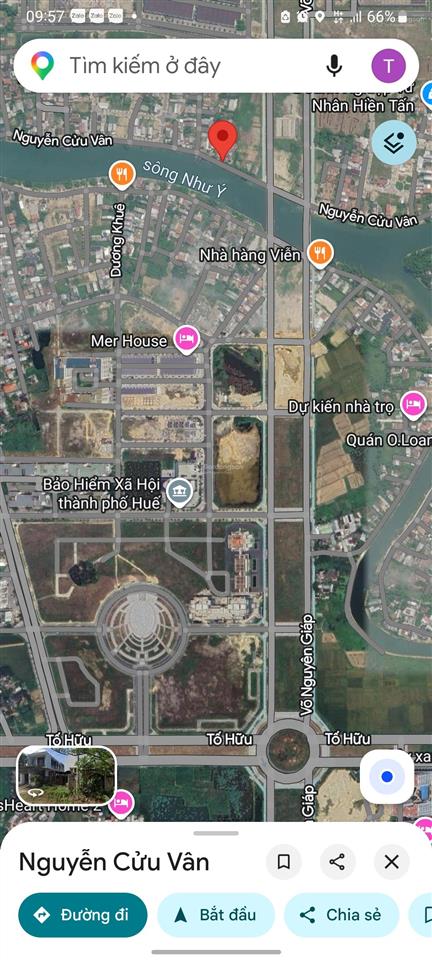 Bán đất nền mặt tiền trung tâm thành phố huế 120m2 (620) view sông