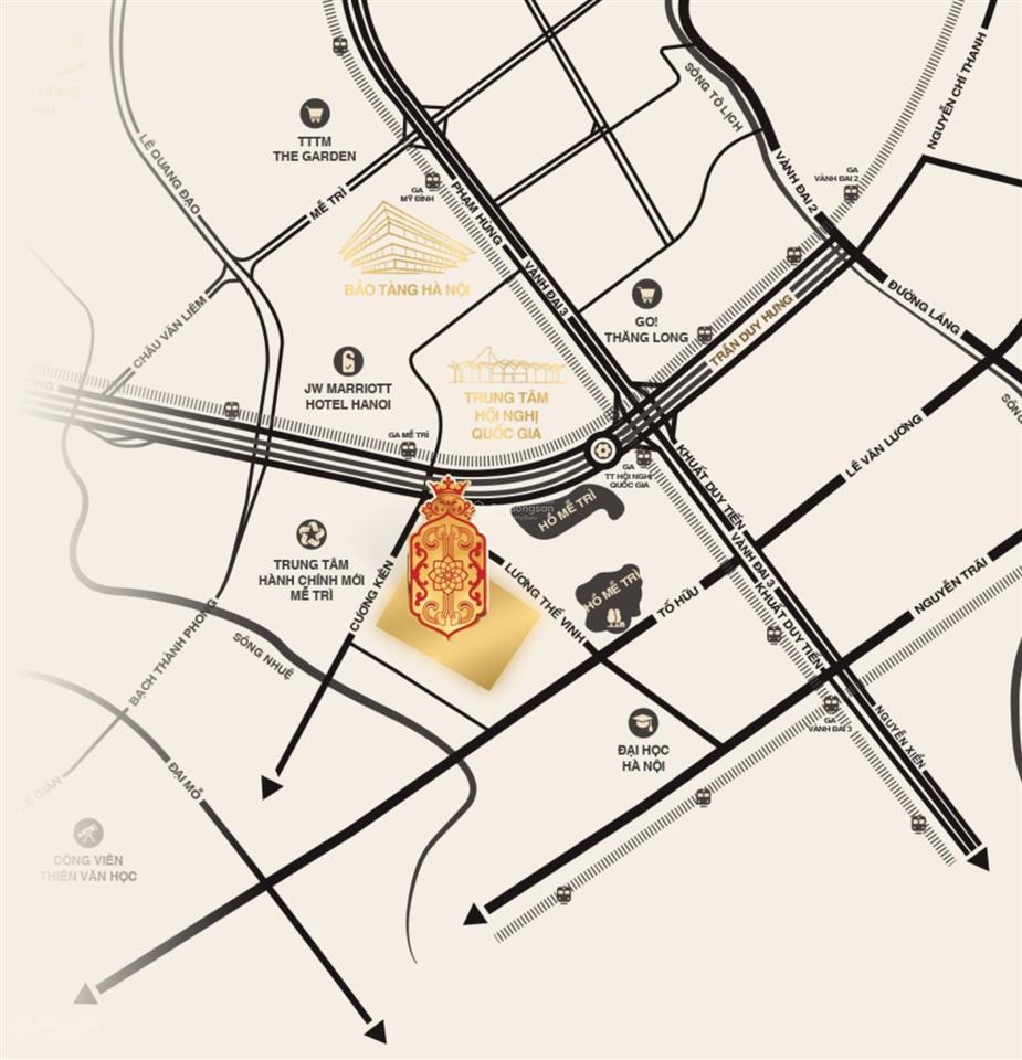 The president park mễ trì vị trí khu tây hà nội | cityland