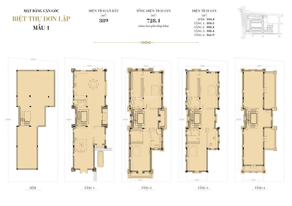 Biệt thự đơn lập 251m2  639m2 the president park quỹ căn diện tích lớn giữa mễ trì.  0919 558 ***