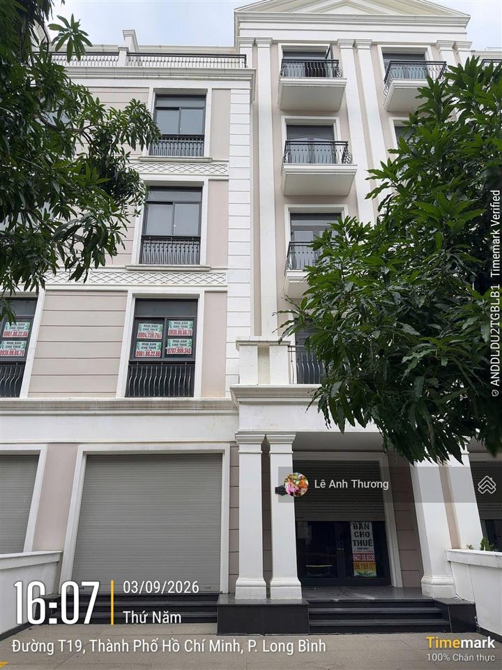 Hàng cắt lỗ nhà phố 144m2. vinhomes grand park. đường thông. sổ hồng. hướng mát. giá chỉ 19,9 tỷ