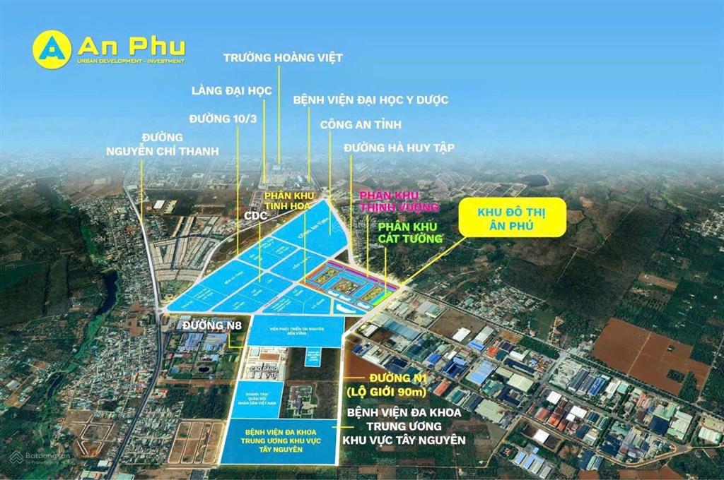 Duy nhất 1 lô kđt ân phú  vị trí vàng đối diện hoa viên & nhà ở xh  chỉ 2.990 tỷ!