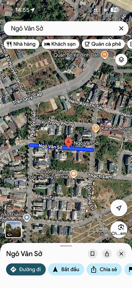 Đất khu đấu giá võ thị sáu đường ngô văn sở  5 x 20m  3.5 tỷ