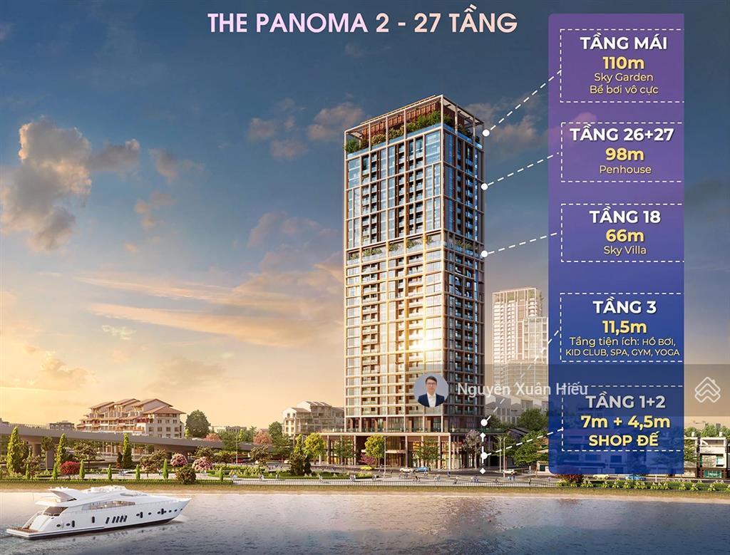 Bán căn hộ panoma 2 căn góc tầng cao view sông hàn