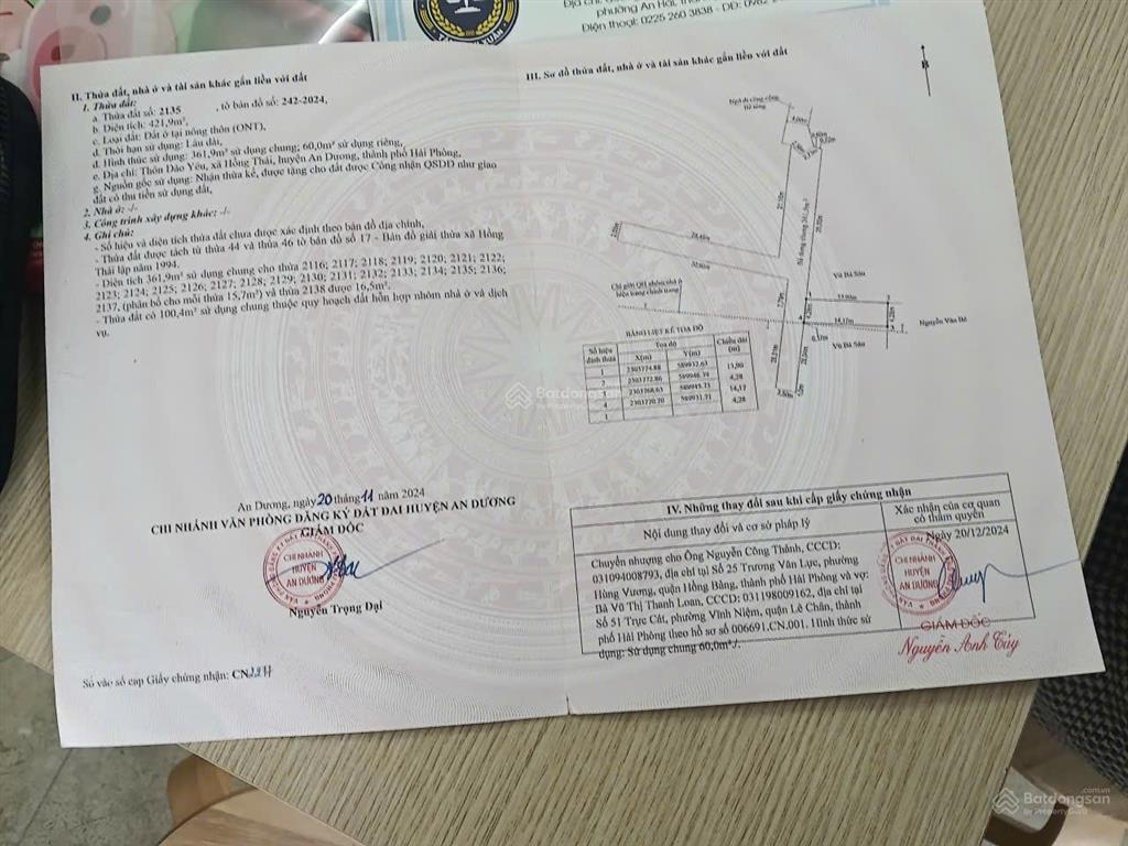 Hàng hiếm chỉ hơn 1,2x(tỷ) lô đất đường to đùng tại đào yêu, an dương