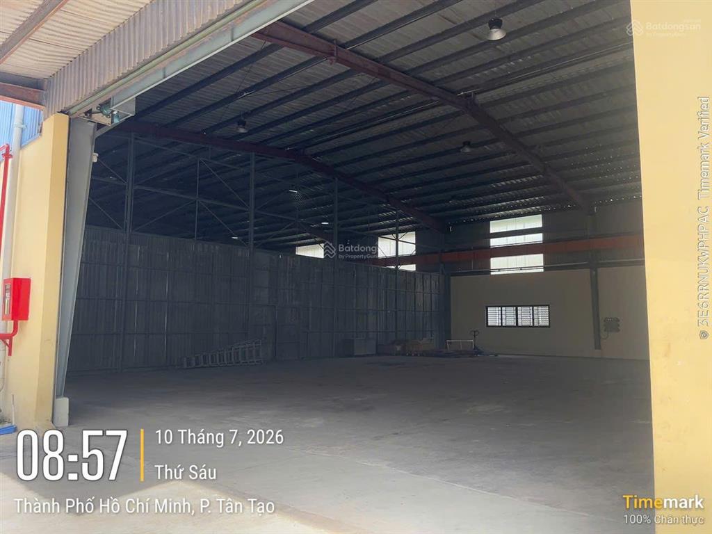 Cho thuê kho 770m² tỉnh lộ 10 bình tân pccc vách tường, kho cao ráo, 75 triệu/tháng