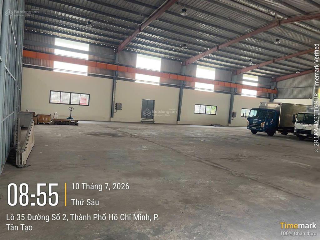 Cho thuê kho 770m² tỉnh lộ 10 bình tân pccc vách tường, kho cao ráo, 75 triệu/tháng