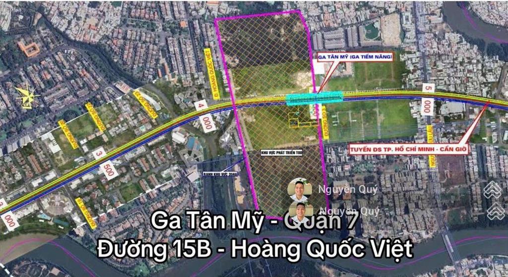 Bán gấp lô đất mặt tiền đường 20m, kdc phú mỹ quận 7, ngay ga tân mỹ, dt 92.5m2, giá tốt 11 tỷ