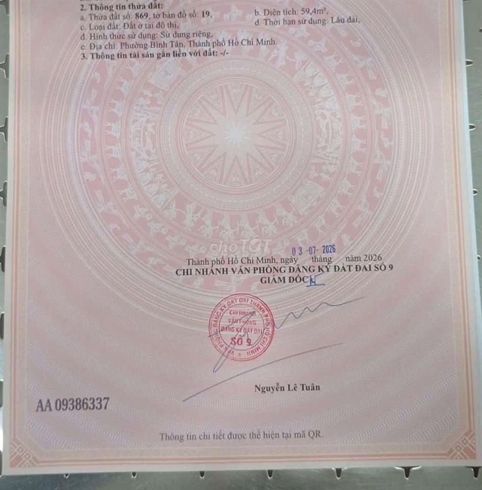 Đất hẻm 12m thông - HL80- SHR