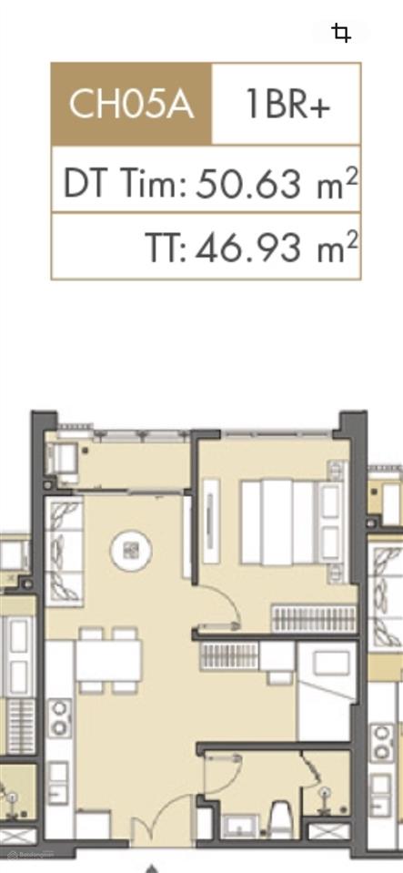 Thiện chí bán căn 1pn + rộng 47m2 toà h3 tầng trung 1x, nguyên bản cđt giá 3.9 tỷ có sổ đỏ