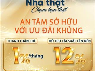 Mở bán đợt cuối giỏ hàng giá gốc cđt, sổ sẵn, chiết khấu đến 15%/ htl 12% hoặc tt 1%/ tháng