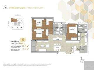 Bán kris vue quận 2, 3pn, 122m2, giá 6.7 tỷ