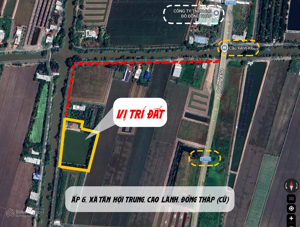 Bán đất ruộng lên ao sẵn có nền nhà và cây ăn trái, thích hợp nuôi cá