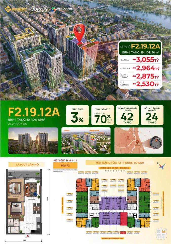Chỉ 2,49 tỷ sở hữu căn hộ hòa xuân view thoáng tầng cao không có căn thứ 2 phù hợp với nhà đầu tư