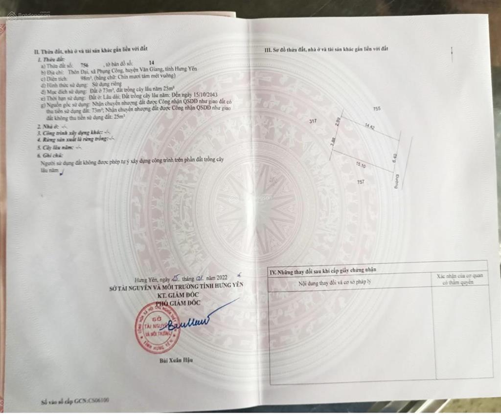 Bán 98m2 đất làng hoa phụng công, mặt tiền hơn 6m