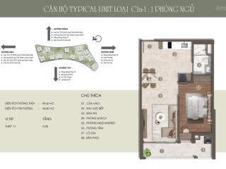 Độc quyền căn hộ 1pn view sông, duy nhất 1 căn/sàn. giá siêu ưu đãi, chính sách thanh toán cực tốt