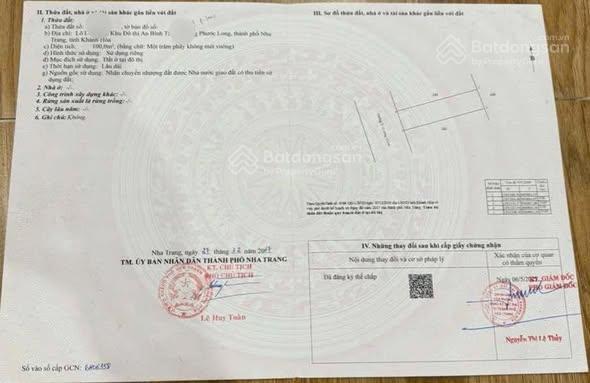 Bán lô đất 100m2, đường t12, kđt an bình tân