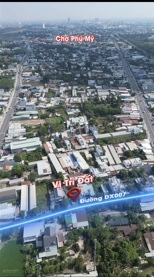 Bán đất mặt tiền kinh doanh dx007  phú mỹ  view ngắm tòa nhà hành chính tp mới, nay hcm