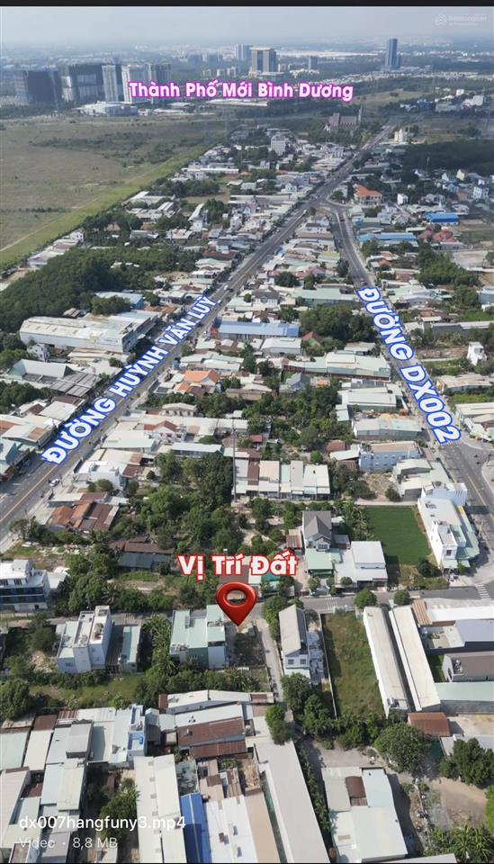 Bán đất mặt tiền kinh doanh dx007  phú mỹ  view ngắm tòa nhà hành chính tp mới, nay hcm