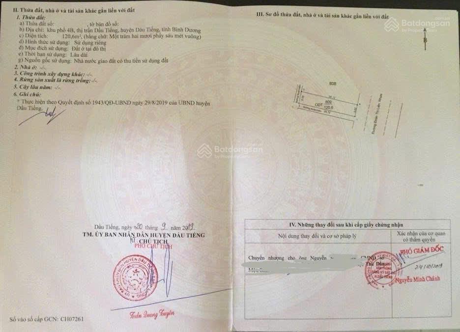 Đất nền trung tâm phường dầu tiếng, tp hồ chí minh