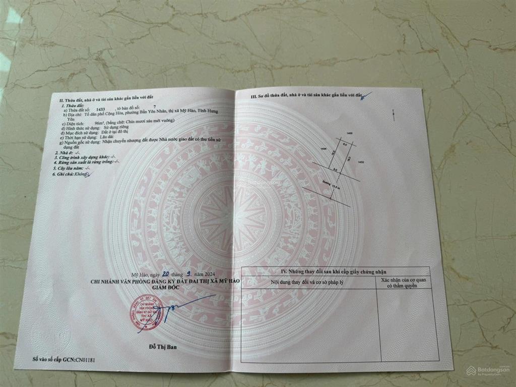 Bán gấp lô giãn dân phú đa phường bần yên nhân nằm ngày cạnh khu hành chính công mỹ hào giá siêu re