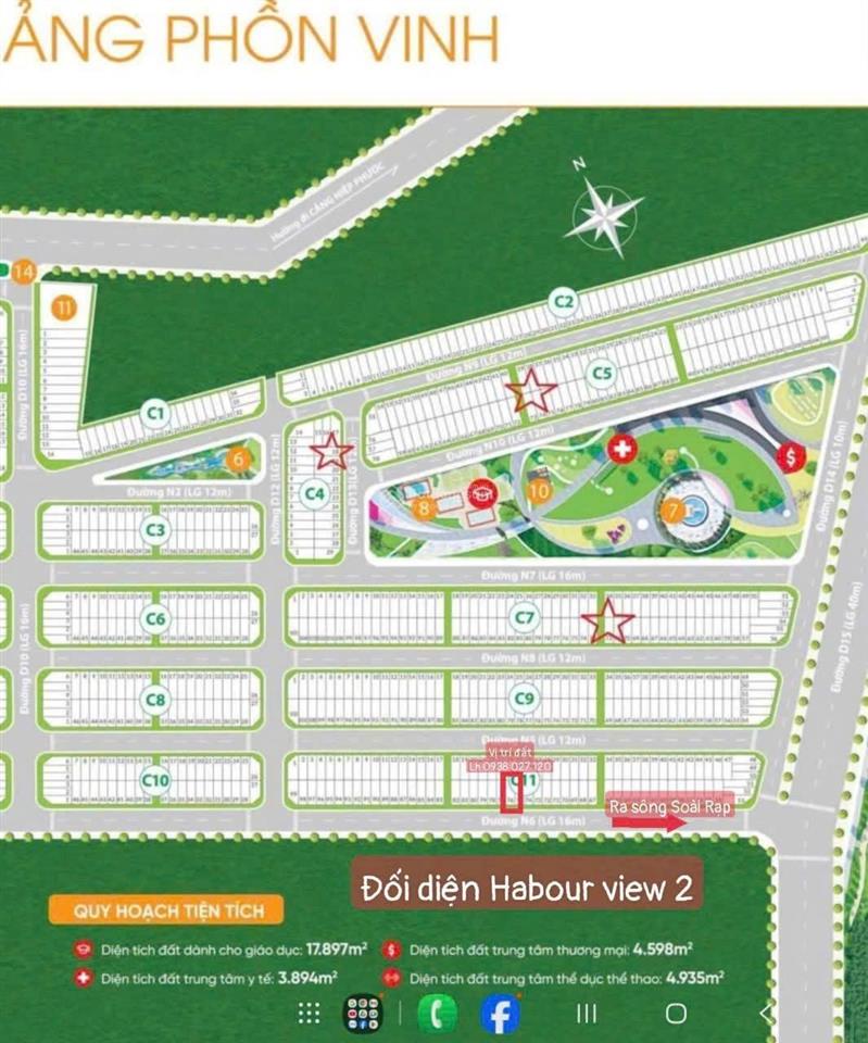 Lô đẹp gần sông đường 16m giáp giai đoạn 2. giá bán nhanh 1,680 tỷ.  0933 103 ***