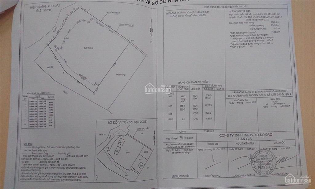 Cần bán 5000m² đất full thổ cư đường số 4, p. trường thạnh, quận 9 giá tốt đầu tư
