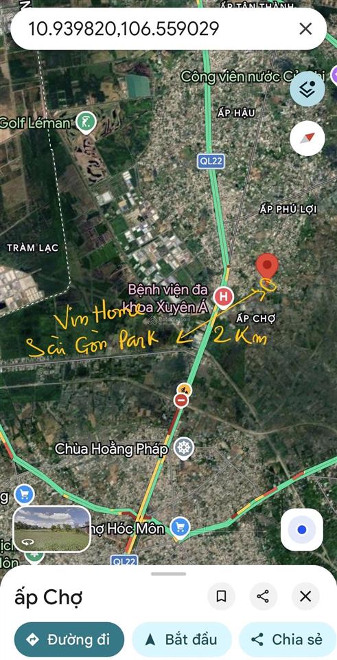 Bán đất biệt thự vườn tân phú trung, củ chi (578m), cận kề vinhomes
