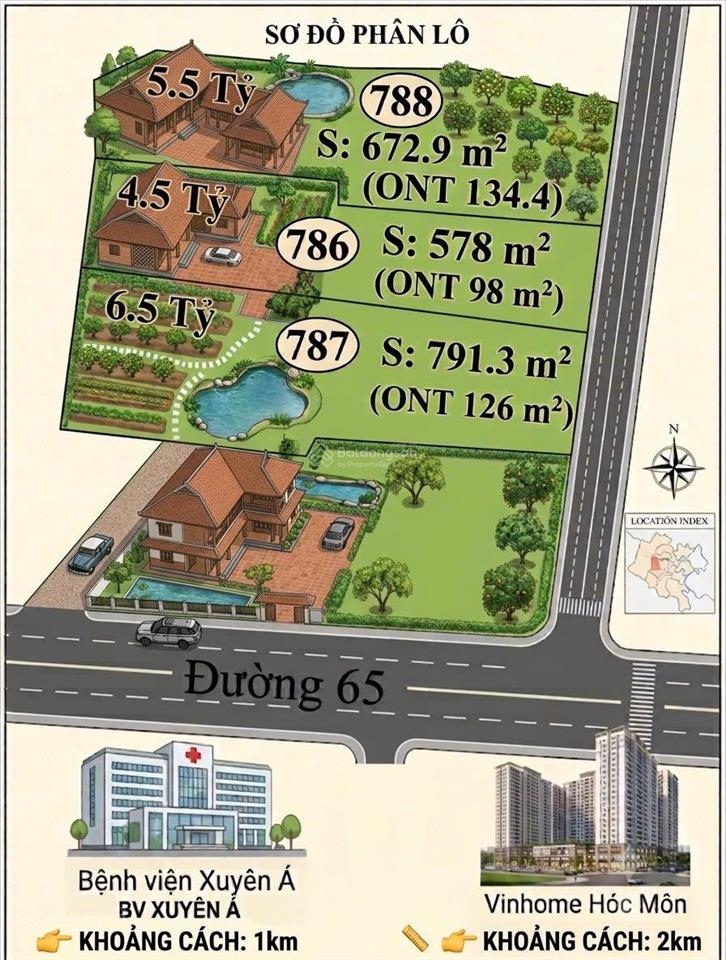 Bán đất biệt thự vườn tân phú trung, củ chi (578m), cận kề vinhomes