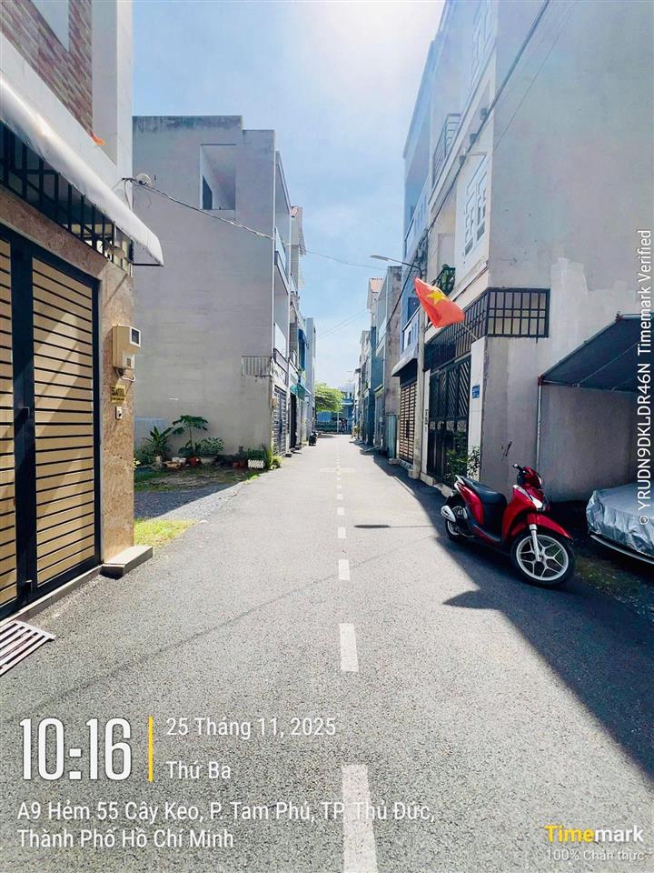 Giá hiếm hẻm 5m dân trí cao 52m2 giá 4tỷ75  bán đất đường cây keo phường tam phú gần tô ngọc vân