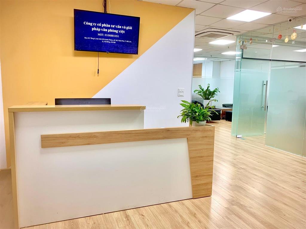 Cho thuê văn phòng trọn gói tại hồ gươm plaza, hà đông, dt 15m²