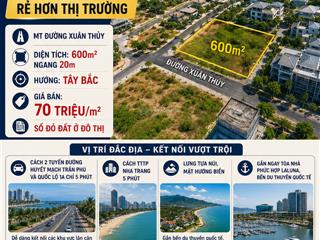 Cần bán gấp lô đất biệt thự thuộc kđt vĩnh hòa giá chỉ 60tr/m2, rẻ hơn thị trường