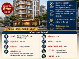 Bán gấp nhà 495,5m2 tô hiến thành giá tốt