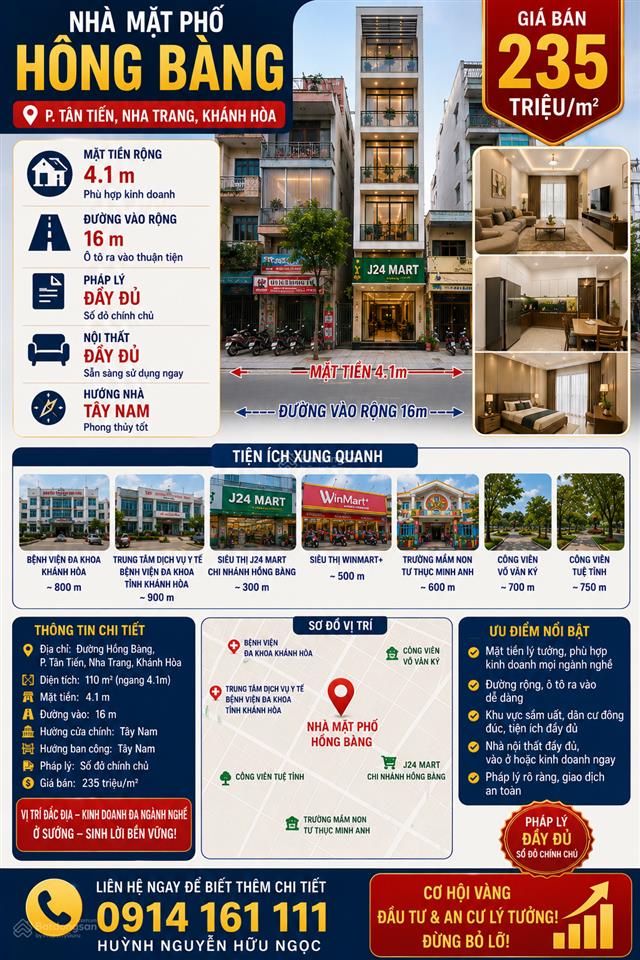 Bán nhà mặt phố hồng bàng, tân tiến, nha trang, 25 tỷ, 102m2 giá siêu hời