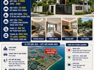 Bán biệt thự mặt biển tại khu đô thị biển an viên, 250 triệu / m2, 350m2
