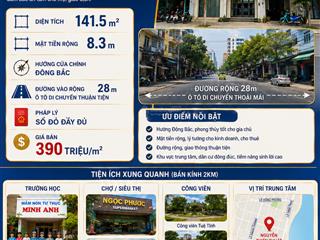 Bán nhà mặt phố nguyễn thiện thuật view đẹp, 390 triệu / m2, 141.5 m2, p lộc thọ, nha trang