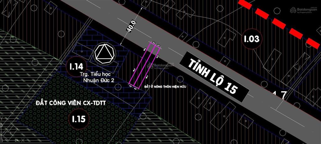 Đất mặt tiền tỉnh lộ 15 khu dân cư đông đúc